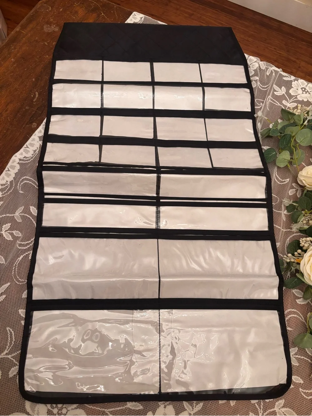 Mary Kay Black and Clear Hanging Makeup Organizer